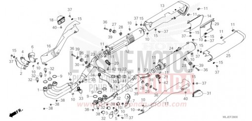 EXHAUST MUFFLER GL1800DAR de 2024
